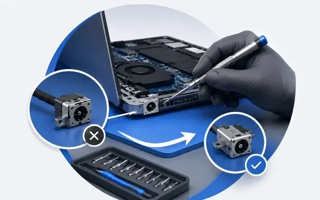 Laptop şarj testi ve güç kontrolü işlemi